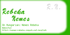 rebeka nemes business card